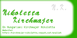 nikoletta kirchmajer business card